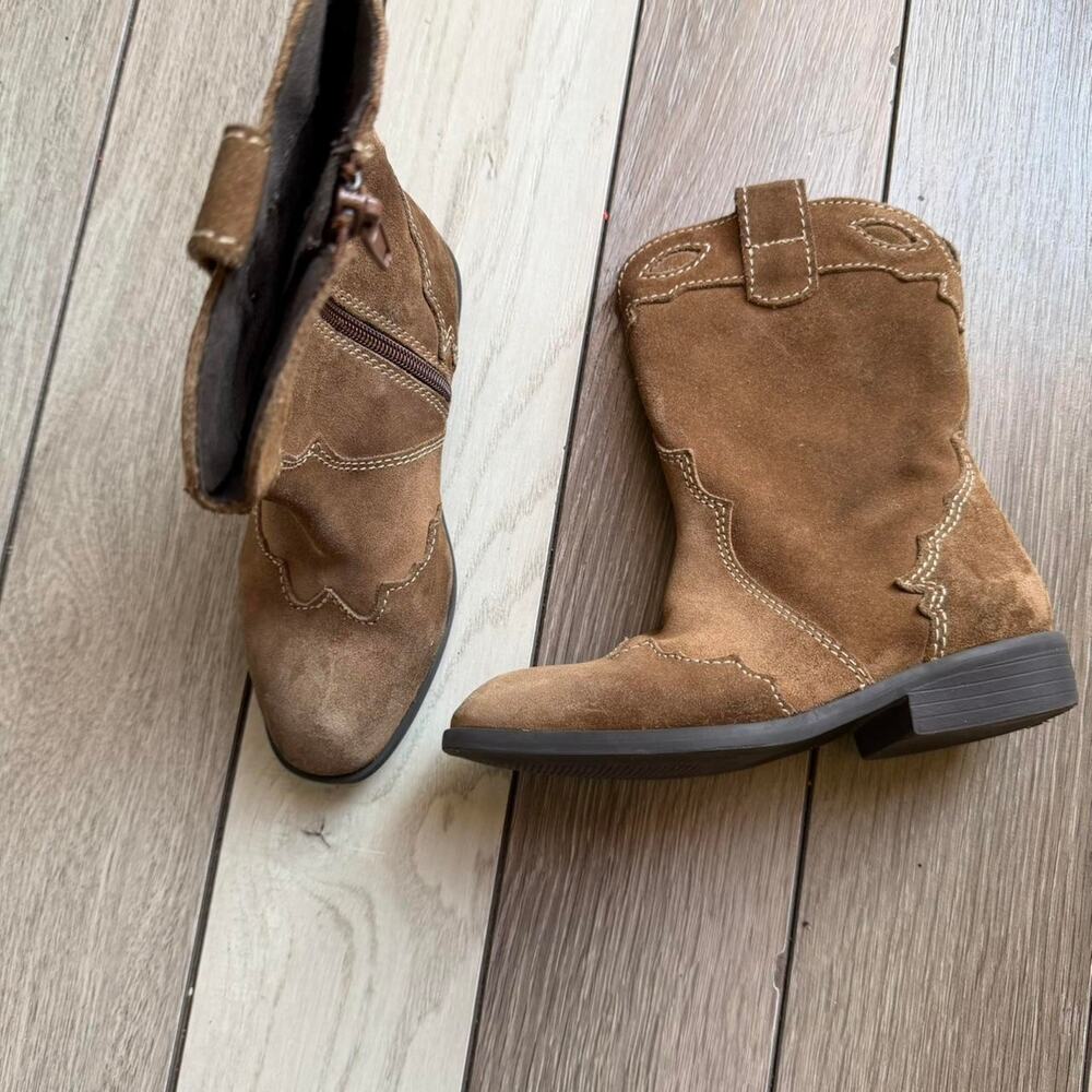 Zara kids brown suede western - Picture 2 of 6
